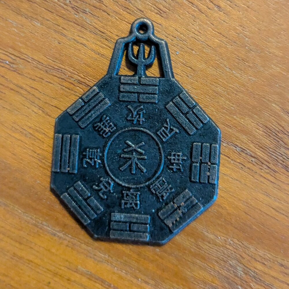 Vintage Feng Shui Bagua Protection Amulet Pendant